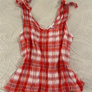 Jane & Delancy Vibrant Plaid Tank Top